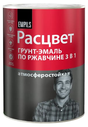 Грунт-эмаль по ржавчине алкидная "РАСЦВЕТ" белая 0.9 кг EMPILS 65172 - детальное фото