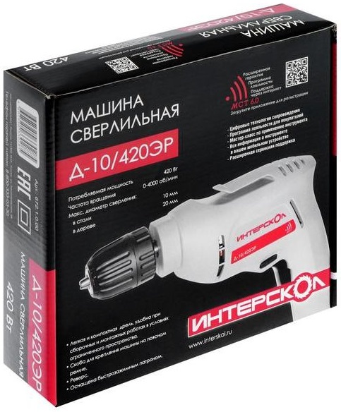 Дрель Интерскол Д-10/420ЭР ПРОМО Интерскол 672.1.0.00 фото, характеристики, цена